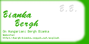 bianka bergh business card